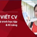 Cách viết CV sinh viên - Phần quá trình học tập và kĩ năng