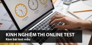 Kinh nghiệm thi Online  Test - Management Trainee (Quản trị viên tập sự)
